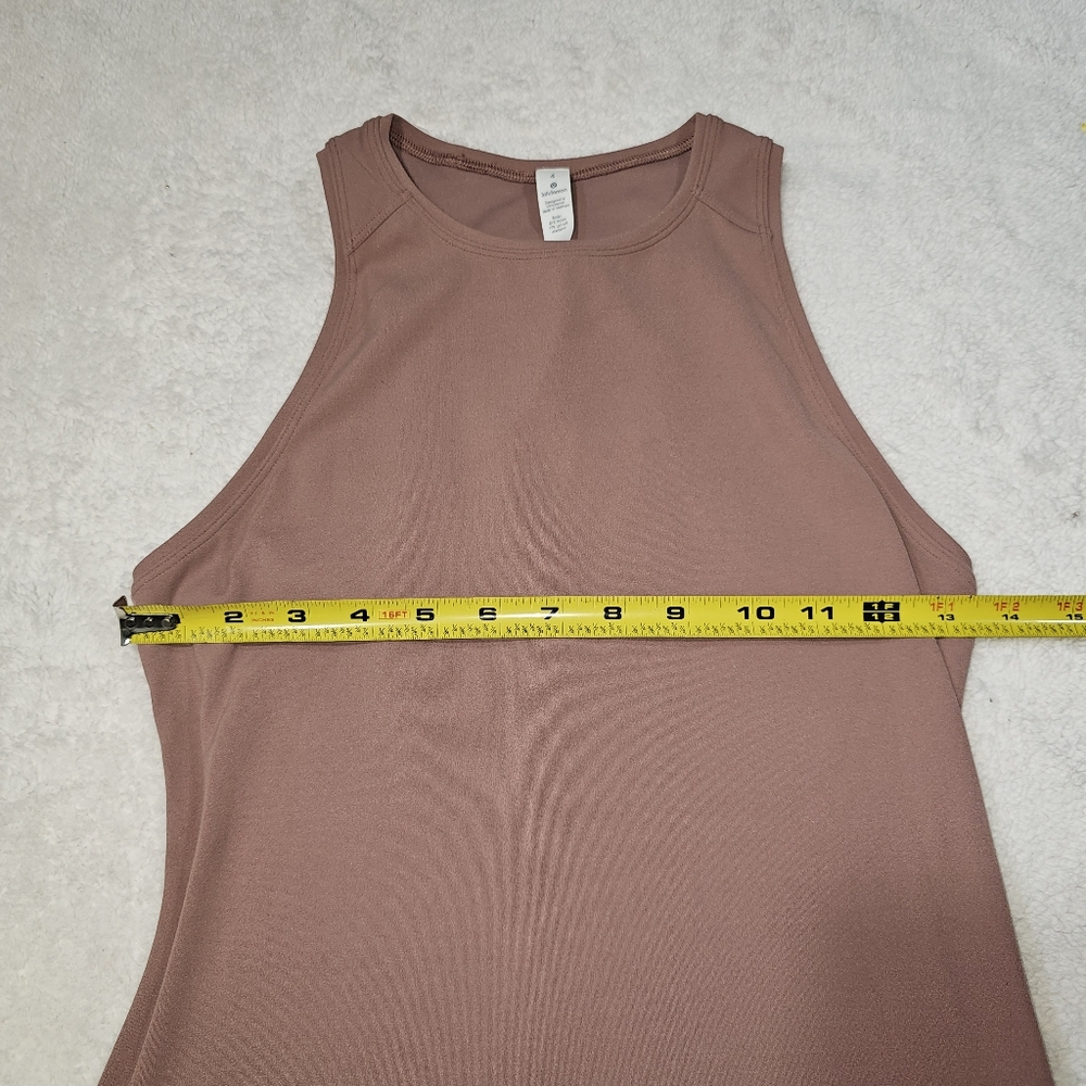 Lululemon Women Red Rust Get Going Racerback Sleeveless Maxi Size 14.5In Pit - Picture 8 of 10